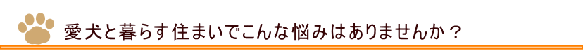 愛犬と暮らす悩み