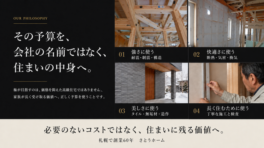 その予算を広さだけに使わない。性能・意匠・暮らしの質を高める注文住宅