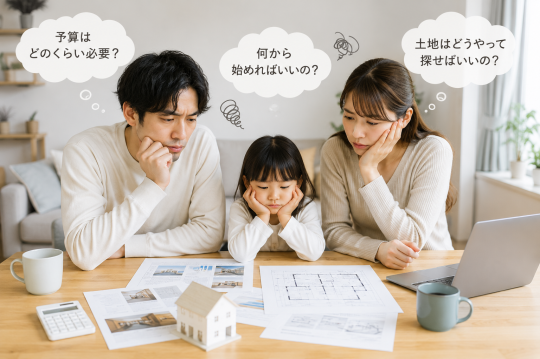 家づくりは何から始めたらよいかわからない。どうしたらいいの？