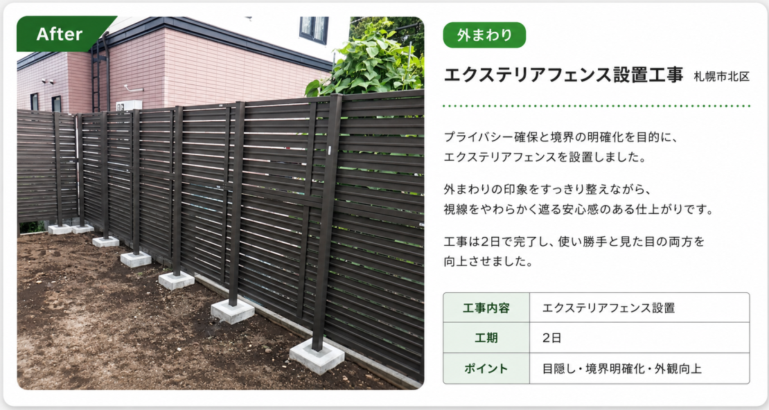 フェンス設置工事